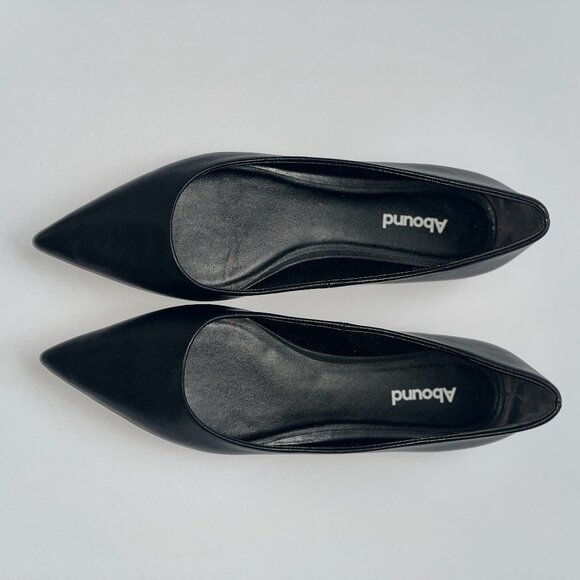 Abound Madelyn Black Flats 8M Pointed Toe Business Casual - Picture 1 of 6